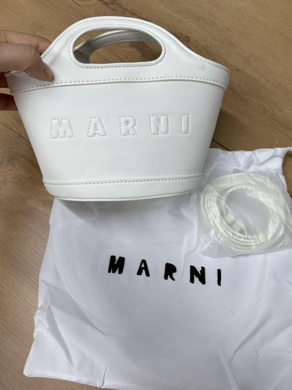 Marni - All-Leather White - Mini Crossbody Bag